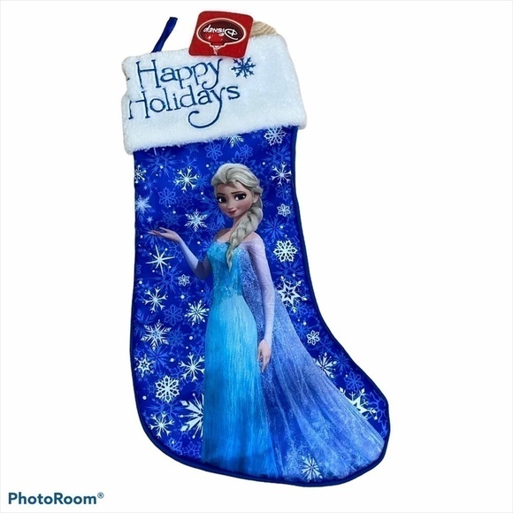 Frozen Elsa Christmas Stocking NWT Happy Holidays - Picture 1 of 4